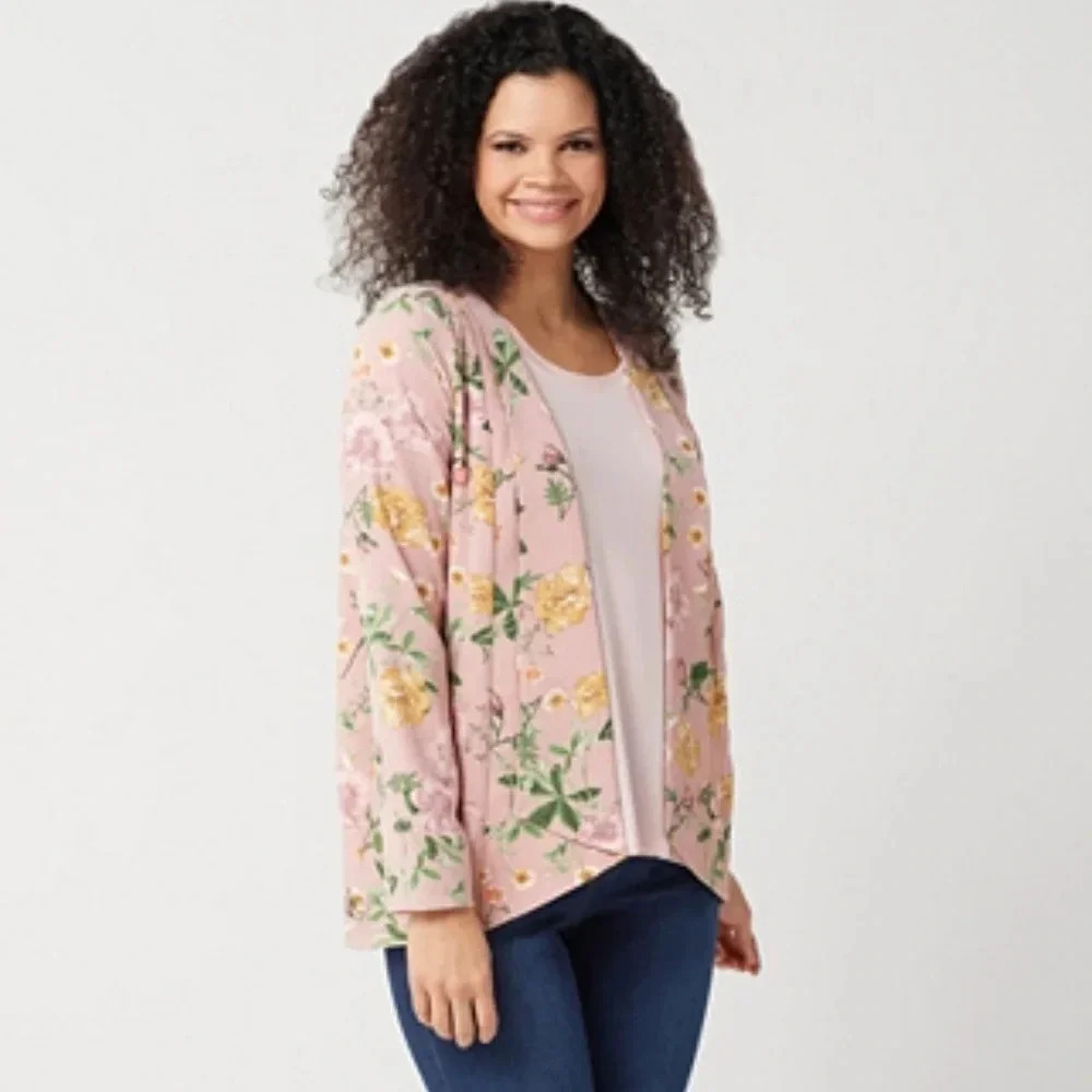 Du Jour | Floral Open Front Blazer Cardi